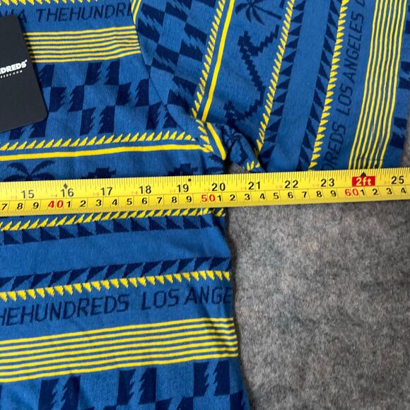 The Hundreds Men's Blue/Yellow Short Sleeve 100% Cotton T-Shirt Size Small NEW - Picture 10 of 10